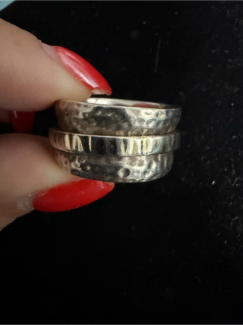 SILPADA Sterling silver retired wide band hammered ring